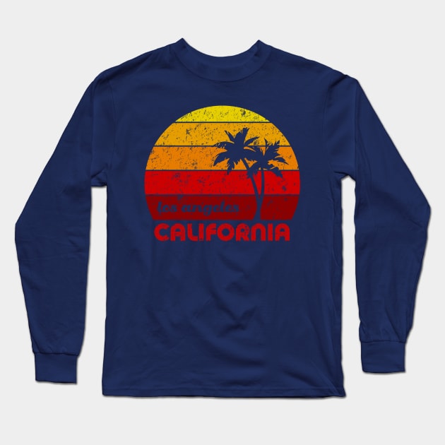 Retro Los Angeles Long Sleeve T-Shirt by DemTeez